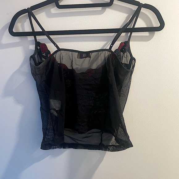 Medium Black Mesh Tank Top - Picture 2 of 3